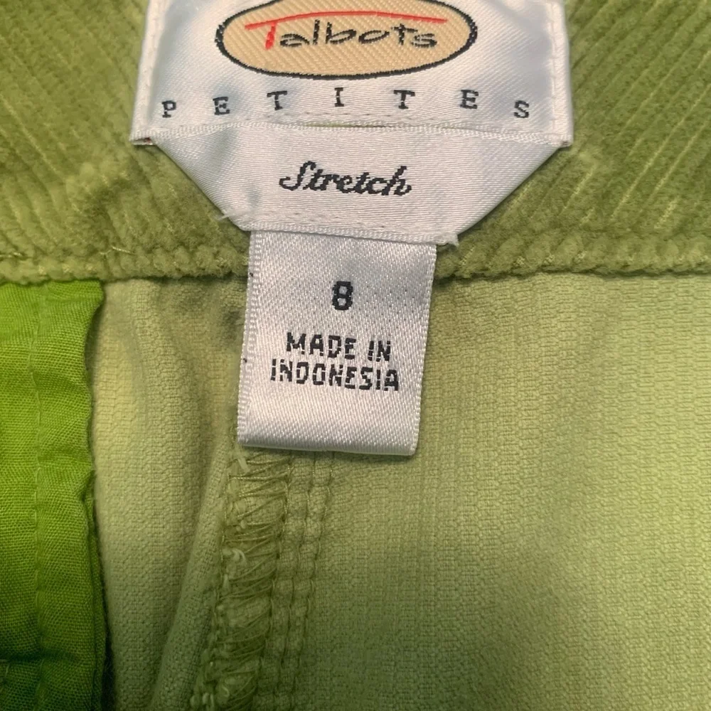 Talbots Spring Green Corduroy Pants, size 8P